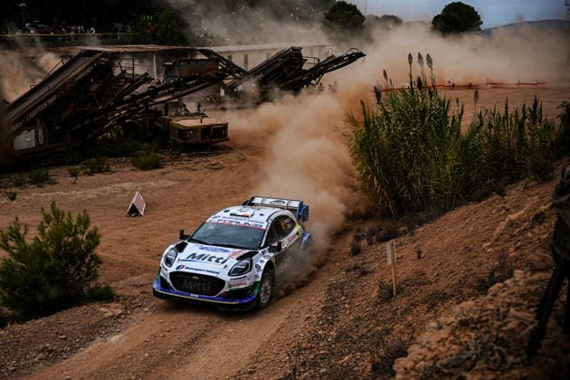 FIA WRC, Motorsport Rallye, WM Rally Italia Sardegna 2026 95 driver Jon Armstrong and co-driver Shane Byrne of the M Ford World Rally Team Ford Puma Rally1 face the shakedown during the FIA World Rally Championship WRC Rally Italia Sardegna 2026 in Alghero, Sardinia, Italy, on October 1, 2026. Alghero Sardinia Italy  Copyright: xLucaxBarsalix originalFilename:barsali-wrcrally261001_npu7H.jpg