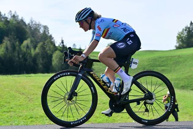 UEC 2026 Road European Championships Ljubljana 02 10 2026 SENCUR, SLOVENIA - OCTOBER 02 : Kiekens Cleo (BEL) during the Women U23 cycling road race at the 2026 UEC Road European Championships. An UCI Continental Championships cycling race of 88,4 km with start and finsih in Sencur on October 2, 2026 in Sencur, Slovenia, 02 10 2026 Sencur Slovenia  Copyright: xJanxDexMeuleneirx