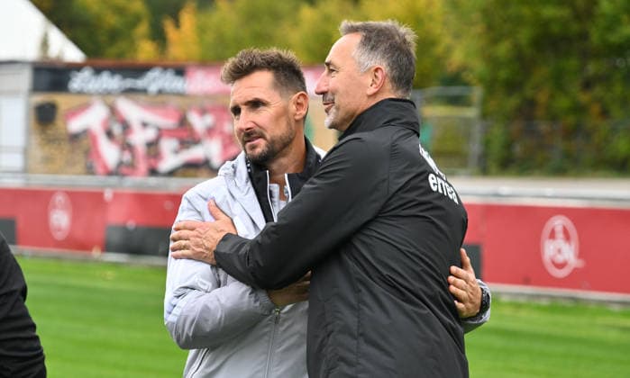 02.10.2026 - Fussball - Saison 2026 2027 - Testspiel Freundschaftsspiel Vorbereitungsspiel: 1. FC Nürnberg Nuernberg FCN ( Club ) - FC Ingolstadt FCI ( Schanzer ) - Sportfoto Zink - xwoxzix - Miroslav Miro Klose ( Trainer 1. FC Nürnberg FCN ) Achim Beierlorzer ( Trainer FC Ingolstadt 04 )