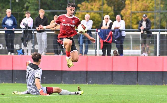 02.10.2026 - Fussball - Saison 2026 2027 - Testspiel Freundschaftsspiel Vorbereitungsspiel: 1. FC Nürnberg Nuernberg FCN ( Club ) - FC Ingolstadt FCI ( Schanzer ) - Sportfoto Zink - xwoxzix - Markus Ponath (1, FC Ingolstadt ) Andrea Ceresoli (14, 1. FC Nürnberg FCN )