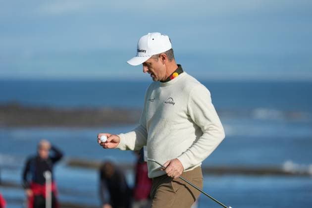 Justin Rose on the 4th green. Alfred Dunhill Links Championship, Round 2, Kingsbarns, Tayside, UK, Scotland - 02 Oct 2026 United Kingdom  Copyright: xStuartxWallace Shutterstockx 17181491s