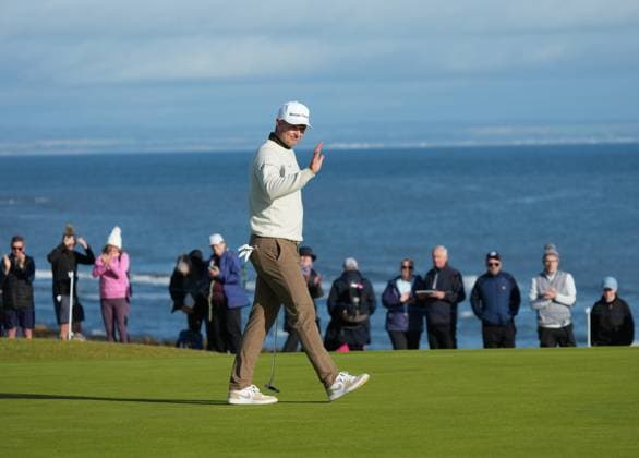 Justin Rose on the 4th green. Alfred Dunhill Links Championship, Round 2, Kingsbarns, Tayside, UK, Scotland - 02 Oct 2026 United Kingdom  Copyright: xStuartxWallace Shutterstockx 17181491t