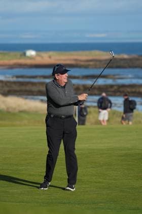 Johann Rupert on the 4th hole Alfred Dunhill Links Championship, Round 2, Kingsbarns, Tayside, UK, Scotland - 02 Oct 2026 United Kingdom  Copyright: xStuartxWallace Shutterstockx 17181491z