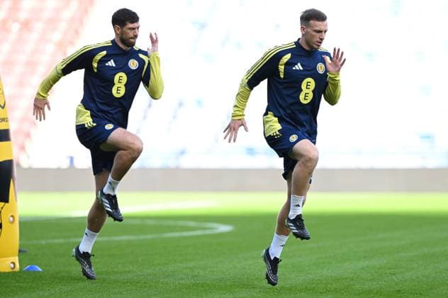 Scott McKenna and Lewis Ferguson Scotland Team Training, International Football, Barclays Hampden, Glasgow, Scotland, UK - 02 Oct 2026Glasgow Lesser Hampden Scotland United Kingdom  Copyright: xMarkxRunnacles Shutterstockx 17180413u