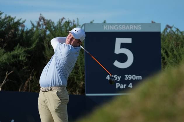 Robert MacIntyre on the 5th tee Alfred Dunhill Links Championship, Round 2, Kingsbarns, Tayside, UK, Scotland - 02 Oct 2026 United Kingdom  Copyright: xStuartxWallace Shutterstockx 17181491bg