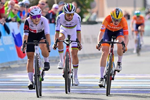Mara Winter wins Road Race UEC Road European Championships 2026 Mara Winter Switzerland Strassenrennen Road Race 88km. Nienke Vinke, Netherlands, Viktoria ChladoÅˆova Slovakia UEC-Straßenradsport-Europameisterschaften 2026 - Rad-EM (offiziell 2026 UEC Road European Championships) vom 02. bis 07. Oktober 2026 in Ljubljana und Å enÄur (Slowenien).