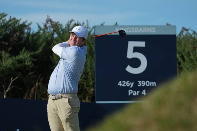 Robert MacIntyre on the 5th tee Alfred Dunhill Links Championship, Round 2, Kingsbarns, Tayside, UK, Scotland - 02 Oct 2026 United Kingdom  Copyright: xStuartxWallace Shutterstockx 17181491bm