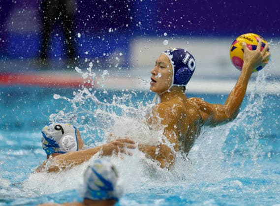 (261002) -- NAGOYA, Oct. 2, 2026 -- Yang Shanglin (R) of China competes during the men s Water polo, Wasserball semifinal match between China and Kazakhstan at the 20th Asian Games Aichi-Nagoya 2026 in Nagoya, Japan, Oct. 2, 2026. ) (SP)JAPAN-NAGOYA-ASIAN GAMES-WATER POLO-SEMIFINAL WuxZhizun 
