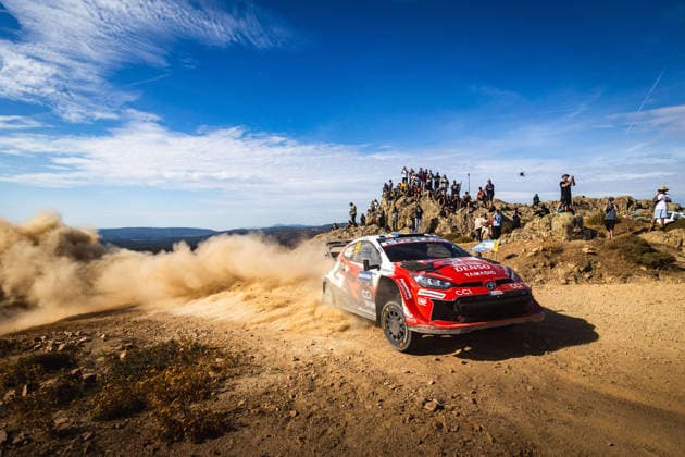 AUTO - WRC, Motorsport Rallye, WM - RALLY ITALIA SARDEGNA 2026 99 Oliver SOLBERG, Elliott EDMONDSON, TOYOTA GR Yaris Rally1, action during the 2026 Rally Italia Sardegna, 13th round of the 2026 WRC World Rally Car Championship, from October 1 to 4, 2026 at Alghero, Italy - AlgheroItaly  Copyright: xNikosxKatikisx