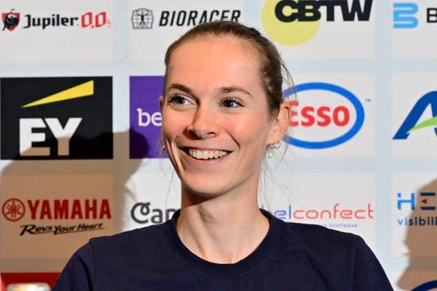 UEC 2026 Road European Championships Ljubljana - media activities 02 10 2026 LJUBLJANA, SLOVENIA - OCTOBER 02 : Tas Sandrine (BEL)during a press conference, PK, Pressekonferenz at the 2026 UEC Road European Championships. An UCI Continental Championships cycling race of 88,4 km with start and finsih in Sencur on October 2, 2026 in Ljubljana, Slovenia, 02 10 2026 Ljubljana Slovenia  Copyright: xJanxDexMeuleneirx