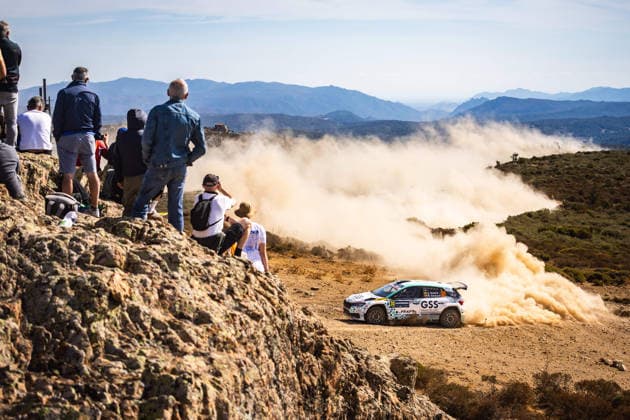 AUTO - WRC, Motorsport Rallye, WM - RALLY ITALIA SARDEGNA 2026 30 Jan SOLANS, Rodrigo SANJUAN, SKODA Fabia RS, action during the 2026 Rally Italia Sardegna, 13th round of the 2026 WRC World Rally Car Championship, from October 1 to 4, 2026 at Alghero, Italy - AlgheroItaly  Copyright: xNikosxKatikisx