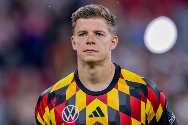 Finn Dahmen (Torwart, Deutschland, 12) Portrait Portraet GER, Deutschland vs. Serbien, Fussball, UEFA Nations League, Ligaphase Liga A, 3. Spieltag, Spielzeit 2026 2027, 01.10.2026 (DFL DFB REGULATIONS PROHIBIT ANY USE OF PHOTOGRAPHS as IMAGE SEQUENCES and or QUASI-VIDEO). Foto: HMB Media Heike Feiner Copyright: HMBxMedia HeikexFeiner