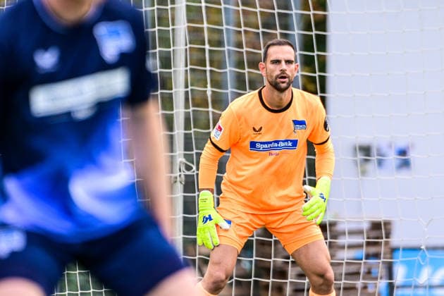 02.10.2026, GER, Fußball, Herren, FSP, FC Augsburg vs Hertha BSC Berlin Marius Gersbeck (Hertha BSC, 1) Augsburg Paul-Renz-Akademie Bayern Deutschland Copyright: xNordphotox xHafnerx