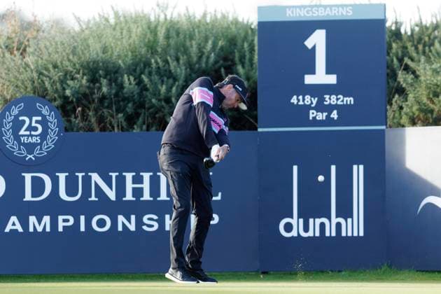 RECORD DATE NOT STATED 2nd October 2026; Kingsbarns Golf Links, St Andrews, Scotland; DP World Tour Golf, Alfred Dunhill Links Championship, Day 2; Bubba Watson of USA plays a shot from the tee on the first hole DavidxYoung