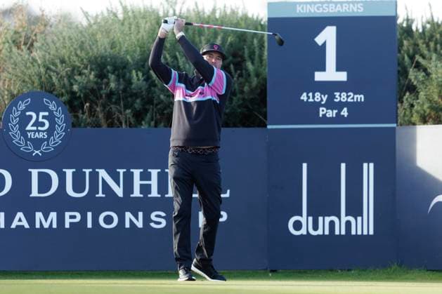 RECORD DATE NOT STATED 2nd October 2026; Kingsbarns Golf Links, St Andrews, Scotland; DP World Tour Golf, Alfred Dunhill Links Championship, Day 2; Bubba Watson of USA plays a shot from the tee on the first hole DavidxYoung