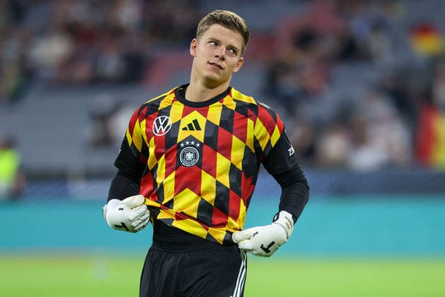 Finn Dahmen (Deutschland, 12) beim Aufwaermen, Freisteller, GER, Deutschland vs. Serbien, Fussball, UEFA Nations League, 3. Spieltag, Saison 2026 2027, 01.10.2026, GER, Deutschland vs. Serbien, Fussball, UEFA Nations League, 3. Spieltag, Saison 2026 2027, 01.10.2026 Muenchen Copyright: xEibner-Pressefoto JennixMaulx EP_JML