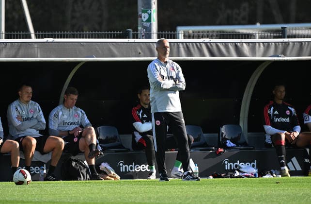 02.10.2026, xjhx, Fussball Testspiel, Eintracht Frankfurt - Eintracht Braunschweig v.l. Trainer Adolf Adi Hütter (Eintracht Frankfurt) Frankfurt am Main