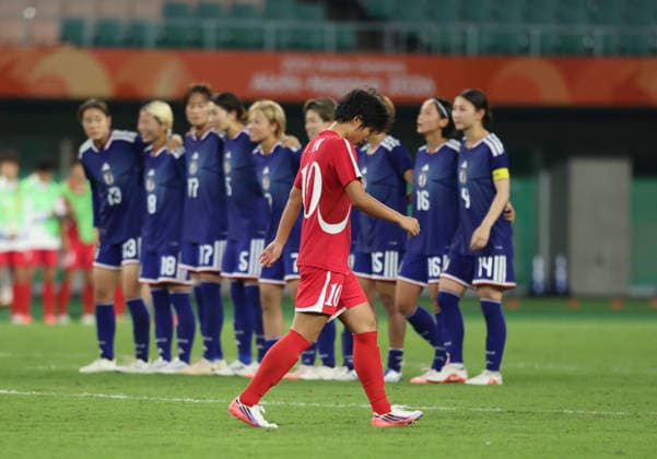 (261002) -- FUKUROI, Oct. 2, 2026 -- Jong Kum of the Democratic People s Republic of Korea reacts during the women s final match of football between Japan and the Democratic People s Republic of Korea (DPRK) at 20th Asian Games Aichi-Nagoya 2026 in Fukuroi of Shizuoka Prefecture, Japan, Oct. 2, 2026. ) (SP)JAPAN-FUKUROI-ASIAN GAMES-FOOTBALL-WOMEN FINAL-PRK VS JPN JiaxHaocheng 