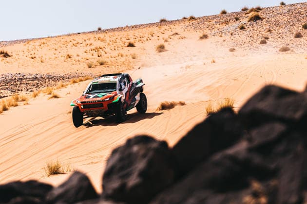 W2RC - RALLYE DU MAROC 2026 201 AL RAJHI Yazeed (ksa), ZENZ Dennis (ger), Toyota Hilux GR, Overdrive Racing, FIA W2RC, ULT T1+, action during the Stage 4 of the Rallye du Maroc 2026, 4th round of the 2026 WR2C Championship from October 2, 2026 around Zagora, Morocco - AgadirMorocco  Copyright: xDamienxSaulnierx