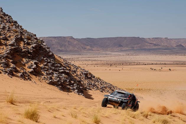 W2RC - RALLYE DU MAROC 2026 219 LOEB SÃ bastien (fra), BOULANGER Edouard (fra), Dacia Sandrider, The Dacia Sandriders, FIA W2RC, ULT T1+, action, during the Stage 4 of the Rallye du Maroc 2026, 4th round of the 2026 WR2C Championship from October 2, 2026 around Zagora, Morocco - AgadirMorocco Copyright: xFREDERICxLExFLOCxHx