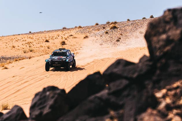 W2RC - RALLYE DU MAROC 2026 240 FERREIRA Joao (por), PALMEIRO Filipe (por), Toyota Hilux IMT Evo, Toyota Gazoo Racing SA, FIA W2RC, ULT T1+, action during the Stage 4 of the Rallye du Maroc 2026, 4th round of the 2026 WR2C Championship from October 2, 2026 around Zagora, Morocco - AgadirMorocco  Copyright: xDamienxSaulnierx