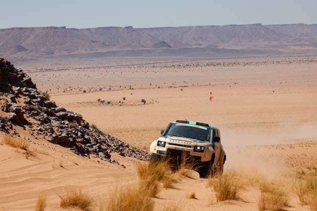 W2RC - RALLYE DU MAROC 2026 500 PETERHANSEL Stà phane (fra), METGE Michaël (fra), Defender Dakar D7X-R, Defender Rally, FIA W2RC, STK STK, action, during the Stage 4 of the Rallye du Maroc 2026, 4th round of the 2026 WR2C Championship from October 2, 2026 around Zagora, Morocco - AgadirMorocco Copyright: xFREDERICxLExFLOCxHx
