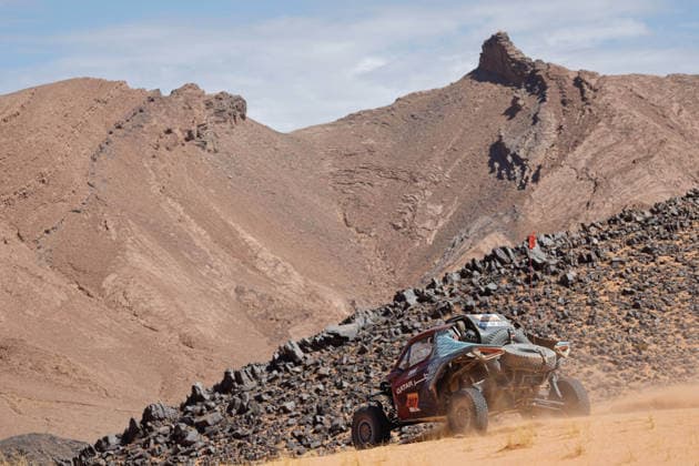 W2RC - RALLYE DU MAROC 2026 307 AL-KUWARI Abdulaziz (qat), PANSERI Xavier (fra), BRP Can-Am Maverick R Challenger, QMMF Team, FIA W2RC, CHG CHG1, action, during the Stage 4 of the Rallye du Maroc 2026, 4th round of the 2026 WR2C Championship from October 2, 2026 around Zagora, Morocco - AgadirMorocco Copyright: xFREDERICxLExFLOCxHx