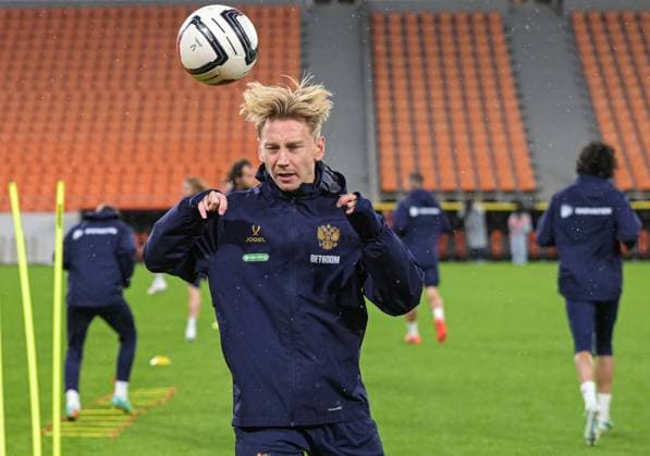 Russia Soccer Friendly Russia Training 9256378 02.10.2026 Russia s Nail Umyarov attends a training session on the eve of the friendly soccer match against Namibia at Yekaterinburg Arena in Yekaterinburg, Russia. Grigory Sysoev Sputnik Yekaterinburg Russia  Copyright: xGrigoryxSysoevx