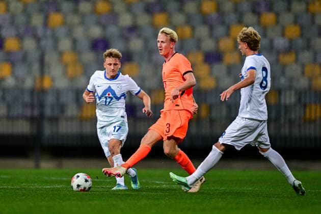 MARIBOR , 02-10-2026 , Stadion Ljudski vrt , season 2026 2027 , UEFA EURO, EM, Europameisterschaft,Fussball U-21 Qualification football , match between Slovenia U-21 and Netherlands U-21, picture shows Netherlands U21, U 21 player Thijmen Blokzijl Slovenia - Netherlands u21 x207823843x Copyright: