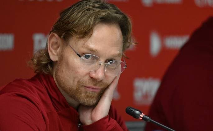 Russia Soccer Friendly Russia Training 9256475 02.10.2026 Russia s head coach Valery Karpin attends a news conference on the eve of the friendly soccer match against Namibia at Yekaterinburg Arena in Yekaterinburg, Russia. Grigory Sysoev Sputnik Yekaterinburg Russia  Copyright: xGrigoryxSysoevx