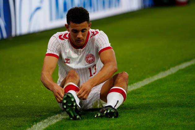 SOCCER - UEFA U21, U 21 EURO quali, AUT vs DEN VIENNA,AUSTRIA,02.OCT.26 - SOCCER - UEFA European Under-21 Championship 2027, qualifiers, OEFB Under-21 international match, Länderspiel, Nationalmannschaft Austria vs Denmark. Image shows Marcus McCoy (DEN).  GEPAxpictures xKevinxKada