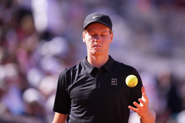 Jannik Sinner (ITA) during the match between Jannik Sinner (ITA) vs Alexei Papyrin (AUS) at the Italian Open in Rome, Monday, May 11, 2026. (Alfredo Falcone LaPresse)  Copyright: xAlfredoxFalcone LaPressex