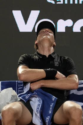 Jannik Sinner during the match between Jannik Sinner (ITA) vs Daniil Medvedev at the Italian Open in Rome, Friday, May 15, 2026. (Alfredo Falcone LaPresse)  Copyright: xAlfredoxFalcone LaPressex