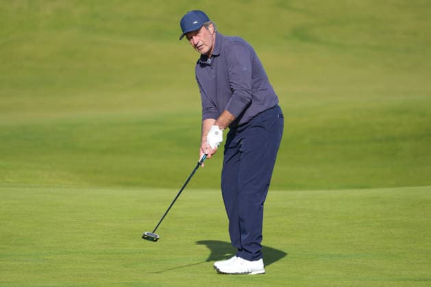 RECORD DATE NOT STATED 2nd October 2026; Kingsbarns Golf Links, Kingsbarns, Scotland; DP World Tour Golf, Alfred Dunhill Links Championship, Day 2; Neal ElAttrache putts on the green on the 5th hole AlecxBrown