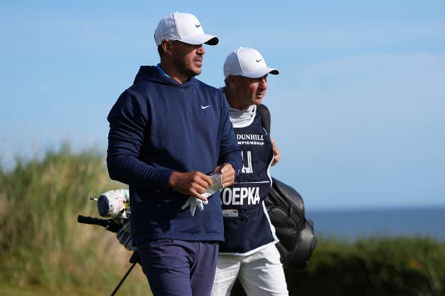 RECORD DATE NOT STATED 2nd October 2026; Kingsbarns Golf Links, Kingsbarns, Scotland; DP World Tour Golf, Alfred Dunhill Links Championship, Day 2; Brooks Koepka on the 6th hole AlecxBrown