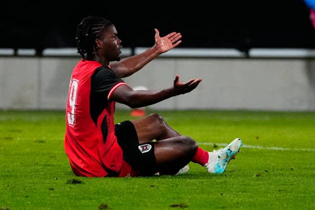 SOCCER - UEFA U21, U 21 EURO quali, AUT vs DEN VIENNA,AUSTRIA,02.OCT.26 - SOCCER - UEFA European Under-21 Championship 2027, qualifiers, OEFB Under-21 international match, Länderspiel, Nationalmannschaft Austria vs Denmark. Image shows Adejenughure Oghenetejiri (AUT).  GEPAxpictures xKevinxKada