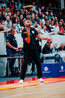 BB-2BL SBB Boerde Baskets - Giessen 46ers Achmadschah Zazai (SBB Boerde Baskets) waehrend der Saison 2026-2027 in der 2. Barmer Basketball Bundesliga Pro A am 2. Spieltag SBB Baskets und Giessen 46ers in der Wolfgang-Lakenmacher-Halle am 2. October 2026 in Magdeburg, Sachsen Anhalt, Deutschland