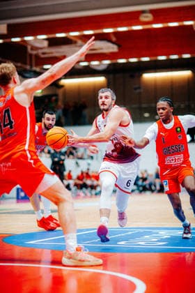 BB-2BL SBB Boerde Baskets - Giessen 46ers Martin Bogdanov (SBB Boerde Baskets) waehrend der Saison 2026-2027 in der 2. Barmer Basketball Bundesliga Pro A am 2. Spieltag SBB Baskets und Giessen 46ers in der Wolfgang-Lakenmacher-Halle am 2. October 2026 in Magdeburg, Sachsen Anhalt, Deutschland