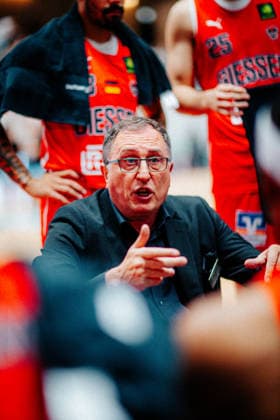 BB-2BL SBB Boerde Baskets - Giessen 46ers Branislav Ignjatovic (GIESSEN 46ers) waehrend der Saison 2026-2027 in der 2. Barmer Basketball Bundesliga Pro A am 2. Spieltag SBB Baskets und Giessen 46ers in der Wolfgang-Lakenmacher-Halle am 2. October 2026 in Magdeburg, Sachsen Anhalt, Deutschland