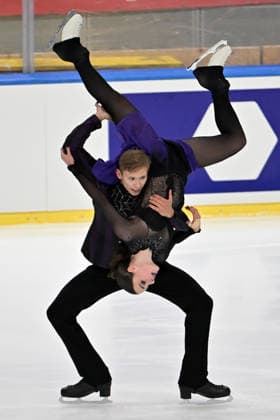 LJUBLJANA; SLOVENIJA - OCTOBER 02: Louise Cohas-Bogey and Daniil Grishin of France in action during the Junior Ice Dance - Rhythm Dance on the ISU Figure skating, Eiskunstlauf Junior Grand Prix Ljubljana 2026 in Hala Tivoli on October 02, 2026 in Ljubljana, Slovenia. (Photo by Igor Kupljenik Sports Press Photo). Copyright: xIgorxKupljenikx xSPPx Sportspressphoto_SPR243794