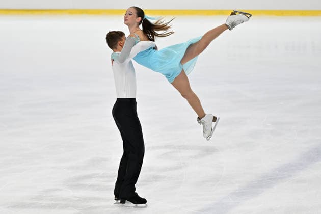 LJUBLJANA; SLOVENIJA - OCTOBER 02: Barbora Klesalova and Matej Klesal of Czech Republic in action during the Junior Ice Dance - Rhythm Dance on the ISU Figure skating, Eiskunstlauf Junior Grand Prix Ljubljana 2026 in Hala Tivoli on October 02, 2026 in Ljubljana, Slovenia. (Photo by Igor Kupljenik Sports Press Photo). Copyright: xIgorxKupljenikx xSPPx Sportspressphoto_SPR243808