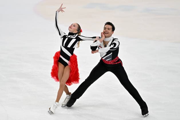 LJUBLJANA; SLOVENIJA - OCTOBER 02: Maite van Mulders and Tudor Dominic Andrei of Romania in action during the Junior Ice Dance - Rhythm Dance on the ISU Figure skating, Eiskunstlauf Junior Grand Prix Ljubljana 2026 in Hala Tivoli on October 02, 2026 in Ljubljana, Slovenia. (Photo by Igor Kupljenik Sports Press Photo). Copyright: xIgorxKupljenikx xSPPx Sportspressphoto_SPR243819