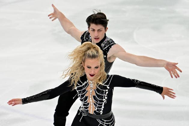 LJUBLJANA; SLOVENIJA - OCTOBER 02: Ambre Perrier Gianesini and Samuel Blanc Klaperman of France in action during the Junior Ice Dance - Rhythm Dance on the ISU Figure skating, Eiskunstlauf Junior Grand Prix Ljubljana 2026 in Hala Tivoli on October 02, 2026 in Ljubljana, Slovenia. (Photo by Igor Kupljenik Sports Press Photo). Copyright: xIgorxKupljenikx xSPPx Sportspressphoto_SPR243845