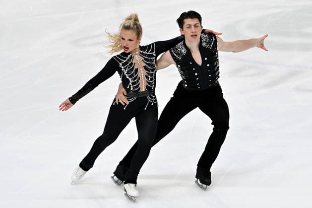 LJUBLJANA; SLOVENIJA - OCTOBER 02: Ambre Perrier Gianesini and Samuel Blanc Klaperman of France in action during the Junior Ice Dance - Rhythm Dance on the ISU Figure skating, Eiskunstlauf Junior Grand Prix Ljubljana 2026 in Hala Tivoli on October 02, 2026 in Ljubljana, Slovenia. (Photo by Igor Kupljenik Sports Press Photo). Copyright: xIgorxKupljenikx xSPPx Sportspressphoto_SPR243848