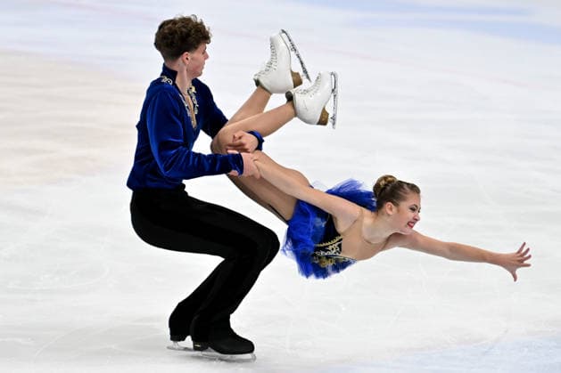 LJUBLJANA; SLOVENIJA - OCTOBER 02: Yeva Alekhnovich and Stanislaw Borysewicz of Poland in action during the Junior Ice Dance - Rhythm Dance on the ISU Figure skating, Eiskunstlauf Junior Grand Prix Ljubljana 2026 in Hala Tivoli on October 02, 2026 in Ljubljana, Slovenia. (Photo by Igor Kupljenik Sports Press Photo). Copyright: xIgorxKupljenikx xSPPx Sportspressphoto_SPR243855