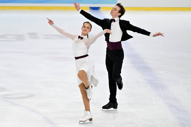LJUBLJANA; SLOVENIJA - OCTOBER 02: Melissa Cachova and Ivan Morozov of Italy in action during the Junior Ice Dance - Rhythm Dance on the ISU Figure skating, Eiskunstlauf Junior Grand Prix Ljubljana 2026 in Hala Tivoli on October 02, 2026 in Ljubljana, Slovenia. (Photo by Igor Kupljenik Sports Press Photo). Copyright: xIgorxKupljenikx xSPPx Sportspressphoto_SPR243857
