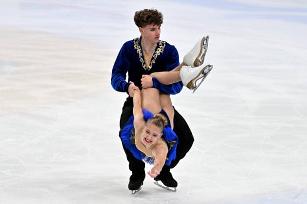 LJUBLJANA; SLOVENIJA - OCTOBER 02: Yeva Alekhnovich and Stanislaw Borysewicz of Poland in action during the Junior Ice Dance - Rhythm Dance on the ISU Figure skating, Eiskunstlauf Junior Grand Prix Ljubljana 2026 in Hala Tivoli on October 02, 2026 in Ljubljana, Slovenia. (Photo by Igor Kupljenik Sports Press Photo). Copyright: xIgorxKupljenikx xSPPx Sportspressphoto_SPR243867