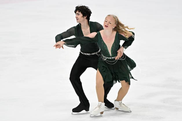 LJUBLJANA; SLOVENIJA - OCTOBER 02: Lara Sundberg and Hector Gonzalez Elvira of Spain in action during the Junior Ice Dance - Rhythm Dance on the ISU Figure skating, Eiskunstlauf Junior Grand Prix Ljubljana 2026 in Hala Tivoli on October 02, 2026 in Ljubljana, Slovenia. (Photo by Igor Kupljenik Sports Press Photo). Copyright: xIgorxKupljenikx xSPPx Sportspressphoto_SPR243875