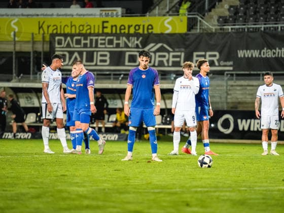 02.10.2026, xwppx, Fussball Regionalliga Suedwest, SV Sandhausen - 1.FC Kaiserslautern II v.l. Dion Hofmeister (1. FC Kaiserslautern II) zum 1:1 per Elfmeter
