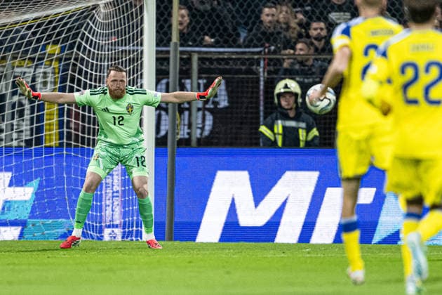 261002 Goalkeeper Viktor Johansson of Sweden during the Nations League football match between Bosnia and Herzegovina and Sweden on October 2, 2026 in Zenica. Photo: Ludvig Thunman BILDBYRAN kod LT LT0823 fotboll football soccer fotball nations league uefa nations league bosnia and herzegovina sverige sweden sverige a bbeng Copyright: LUDVIGxTHUNMAN BB261002LT072